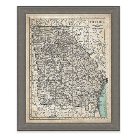 Inch X Inch Framed Gicl E Map Of Georgia Bed Bath Beyond