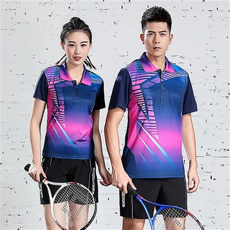 Sport Tennis Shirts Badminton Short Sleeve Shirts Men Women Table Tennis Tshirt Quick Dry