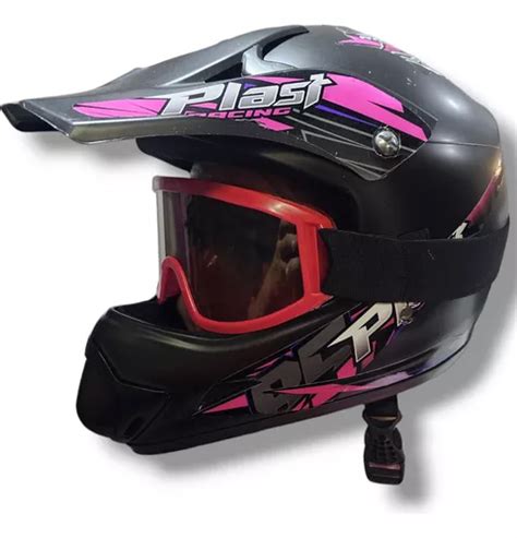 Casco Integral Moto Tipo Cross Con Lentes MercadoLibre