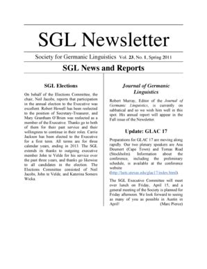 Fillable Online German Lss Wisc Sgl Newsletter Department Of German