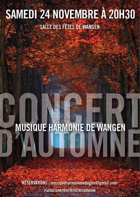 Concert D Automne De La Musique Harmonie De Wangen Wangen En Alsace