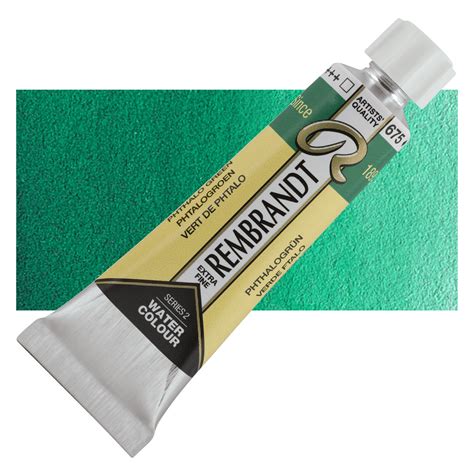 Rembrandt Artist Watercolors Phthalo Green 10 Ml Tube Utrecht Art