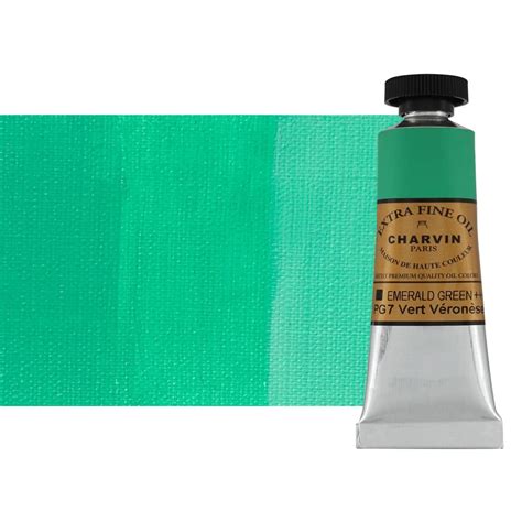 Charvin Oil- Emerald Green -Extra-Fine: 20ml Paint | Jerry's Artarama