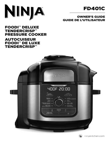 Ninja Foodi Deluxe Pressure Cooker Air Fryer Owner S Guide Manualzz