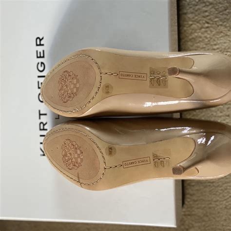 Nude Patent Vince Camuto Pumps In Size 3 Worn Once Depop