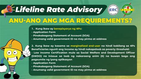 LIFELINE RATE ADVISORY Palawan Electric Cooperative