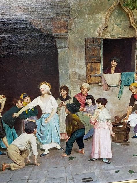 Proantic Giuseppe Costantini 1844 1894 Colin Maillard Games Scene