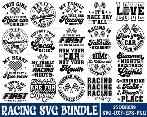 Racing Svg Bundle Racing Quote Svg Racing T Shirt Design Car Racing