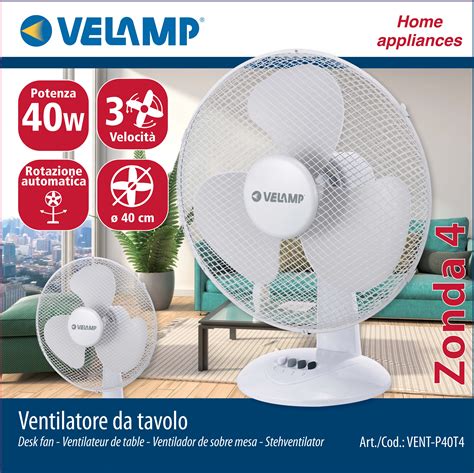 Ventilatore Da Tavolo Cm In Plastica Velocit Bianco