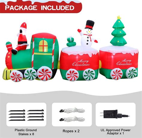 3 3m Santa Claus Riding Merry Christmas Train Inflatable Airfigs