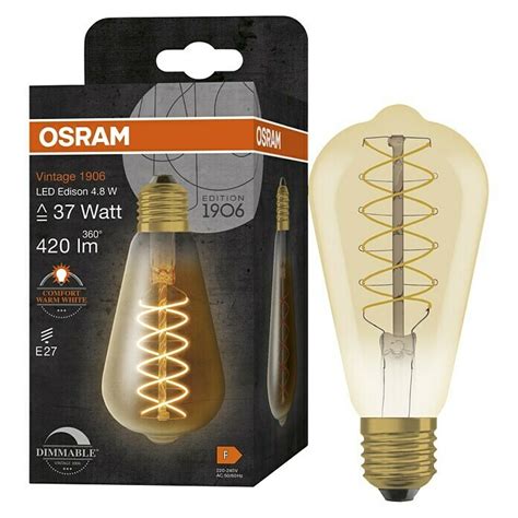 Osram Led Lampe Vintage Edition Birnenform E E Dimmbar