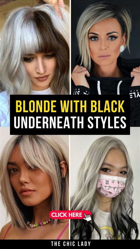Make A Bold Statement 20 Stunning Blonde With Black Underdye Styles Dark Ombre Hair Silver