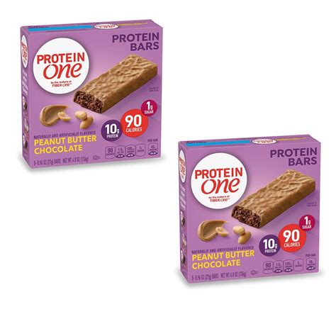 Protein One 90 Calorie Protein Bar Peanut Butter Chocolate 4 8 Oz Us Pack Of 2