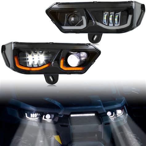 LDETXY LED Headlights Assembly For Can Am Defender 2016 2023 LED Head