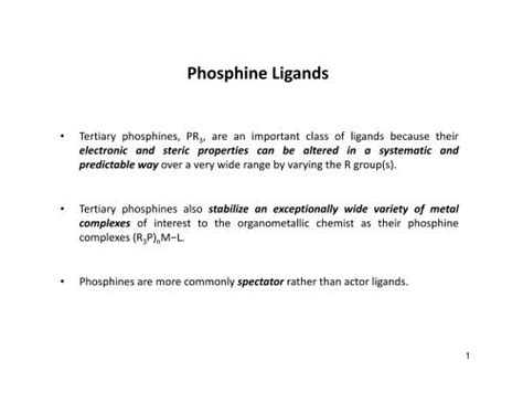 Phosphine Ligands