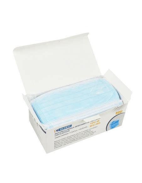 Mascarilla Quir Rgica Iir Desechable Con Gomas Caja De Uds Iberomed