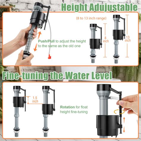 Saillong Toilet Fill Valve Replacement Universal Toilet Tank Fill