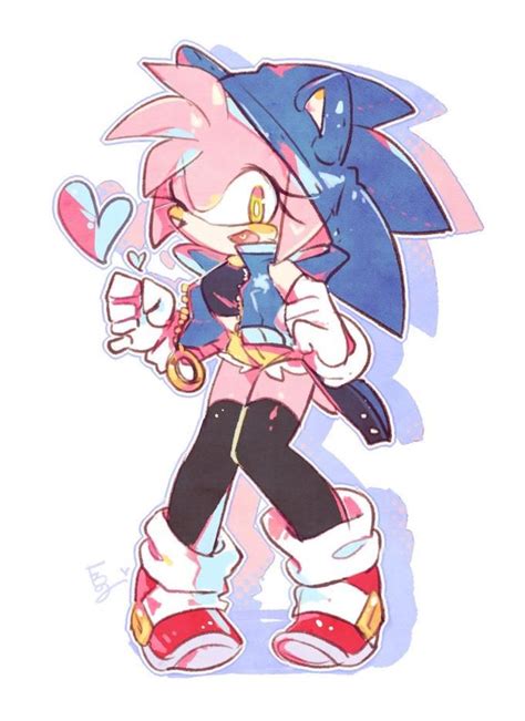 Amy With Her Sonic Gear Sonic The Hedgehog Sonic The Hedgehog