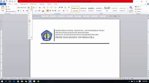 Cara Membuat Kop Surat Menggunakan Microsoft Word 2010 Youtube