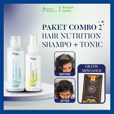 Amanah Cantik Green Angelica Paket Combo Obat Penyubur Rambut Hair