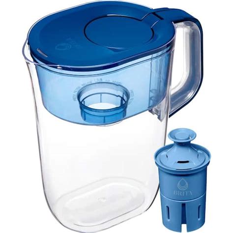 Brita Tahoe Cup Large Water Filter Pitcher In Blue With Elite