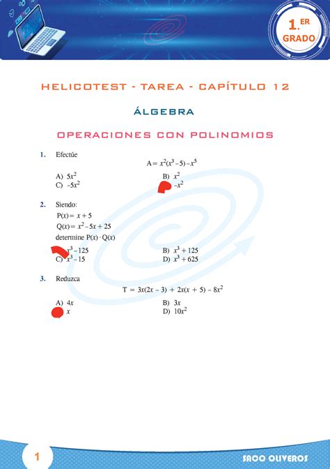 Algebra Tarea 1 SACO OLIVEROS HELICOTEST TAREA CAPÍTULO 12