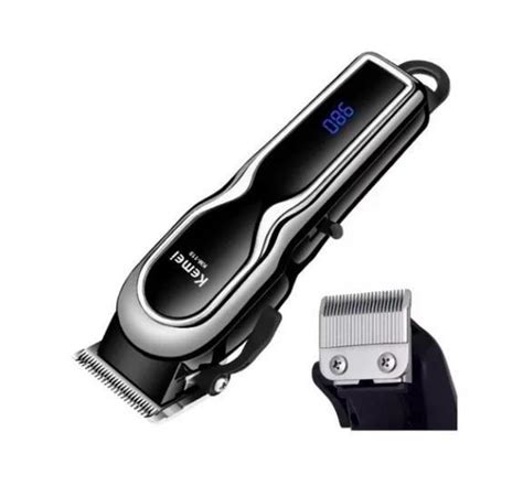 Máquina Cortar Cabelo Profissional s Fio 119 Led Indicador Kemei