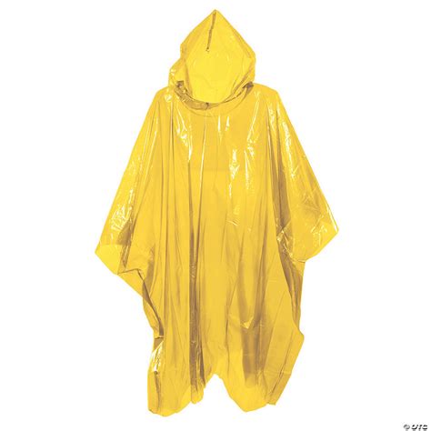 Adult's Yellow Rain Ponchos - Discontinued