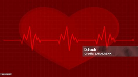 Ilustración De Diagrama De Latidos Del Corazón Gráfico De Frecuencia Cardíaca Ilustración De La