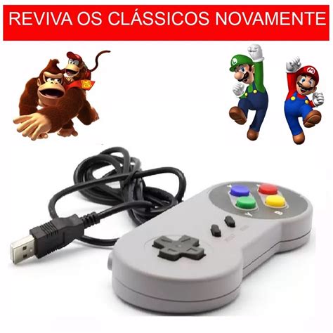 Controle Super Nintendo Snes Super Famicom Usb Para Pc Envio Imediato