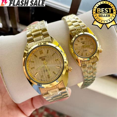 Seiko Ex 5 21 Jewels Automatic Hand Movement All Gold Stainless Steel