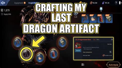 Mir Crafting My Last Dragon Artifact Domi Lab F Is Da Key Youtube