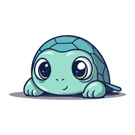 Premium Vector Cute Turtle Character Cartoon Style Vector