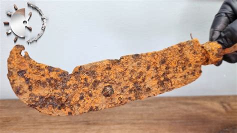 Machete Restoration Rust Bluing Transformation To A Bunka Youtube