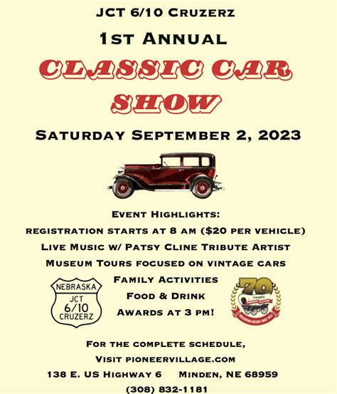 1st Annual Classic Car Show Harold Warp Pioneer Village 6 10 JCT