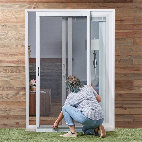 Reliabilt 36 In X 80 In White Aluminum Sliding Patio Screen Door In The