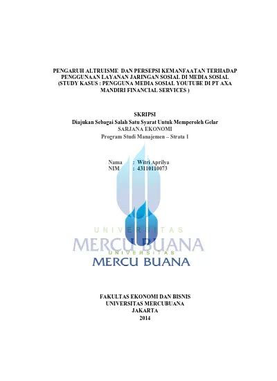 Skripsi Diajukan Sebagai Salah Satu Syarat Untuk Memperoleh Gelar