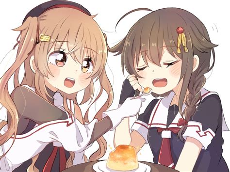 村雨艦これ 村雨改二 時雨艦これ 「プリン食べる村雨さんと時雨さん 」れんくんのイラスト