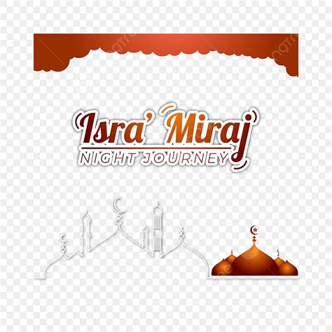 Isra Miraj Viaje Nocturno Estilo De Línea De Mezquita PNG Mezquita