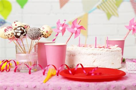 Premium Photo Prepared Birthday Table For Children Party