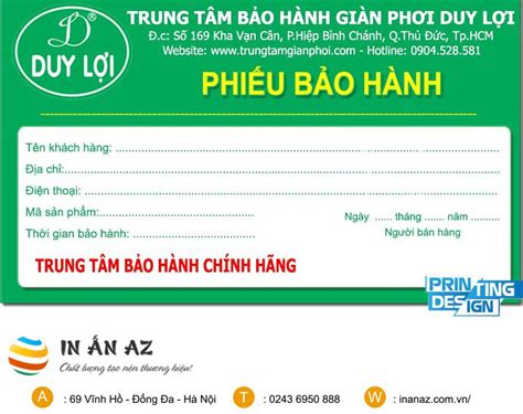 15 Những Mẫu Phiếu Bảo Hành Sản Phẩm Độc Đáo Nhất Hạnh Bee