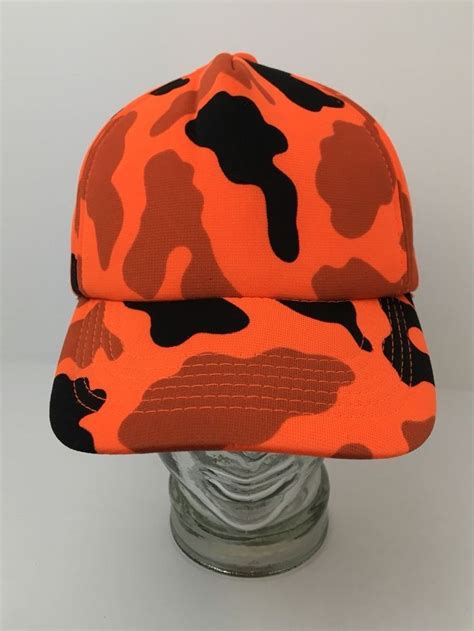 Broner Foam Blaze Orange Camo Duck Hunting Cap Snapback Hat Broner