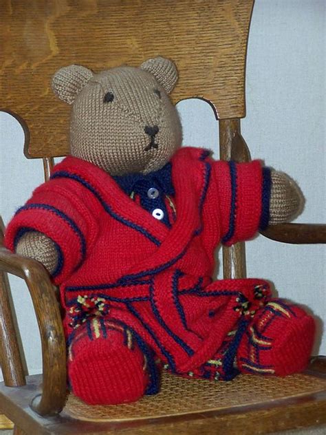 Pyjama Bear With Dressing Gown Pattern By Debbie Bliss Dressing Gown