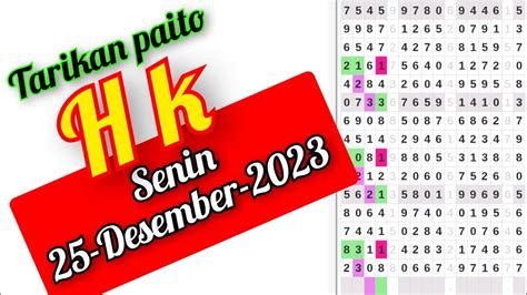 Tarikan Paito Hongkong Senin Desember Prediksi Hk Malam Ini