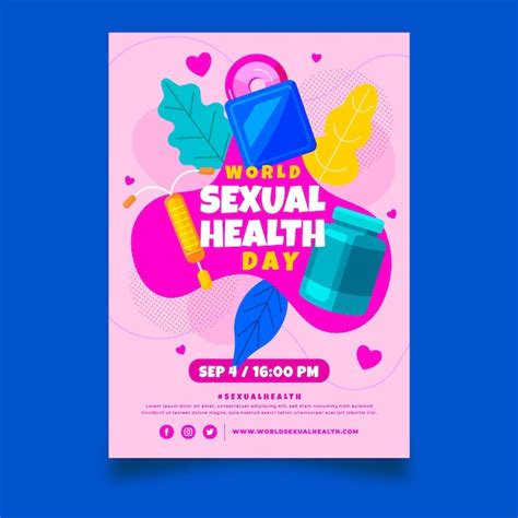 Modèle De Flyer Vertical Pour La Journée Mondiale De La Santé Sexuelle Vecteur Gratuite