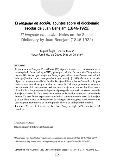 PDF El lenguaje en acción apuntes sobre el dicionário escolar de