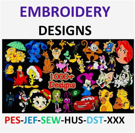 Over 5k Disney Embroidery Design Disney Pes Designs On A Usb Etsy
