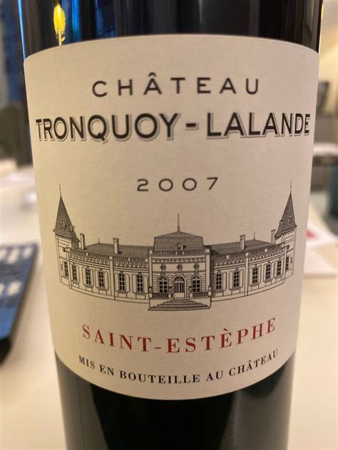 Ch Teau Tronquoy Lalande France Bordeaux M Doc St Est Phe