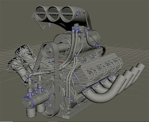 Archivo STL Motor Dragster Top Fuel Hi Detailing Plan Imprimible En