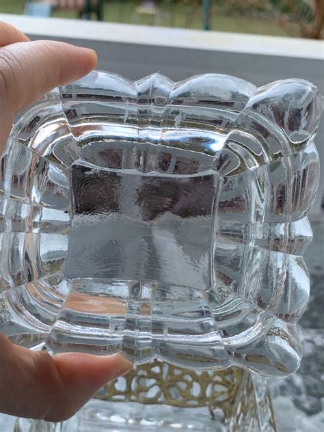 Antique French Cut Crystal Footed Covered Jewelry Trinket Box Etsy